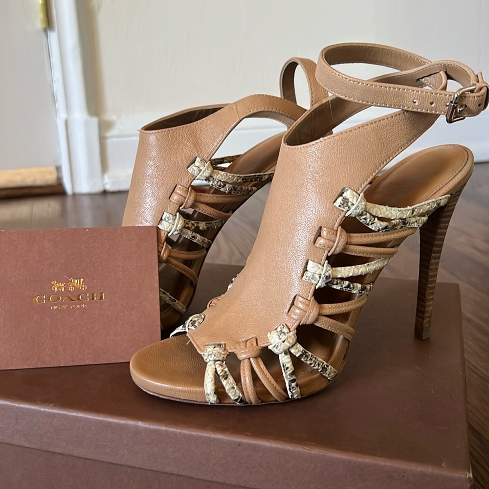 Coach Jody Python Print Stilettos - image 1